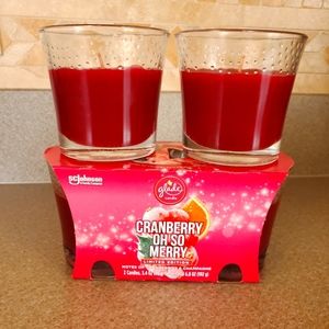 4 Cranberry candles from glade
